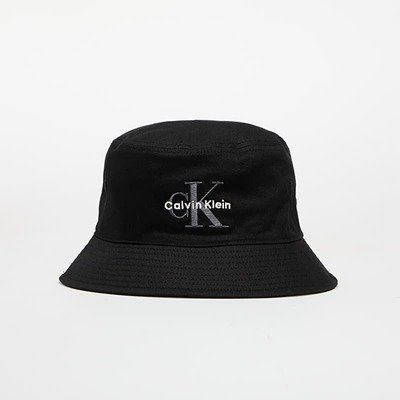 CK Jeans 黑色刺绣渔夫帽