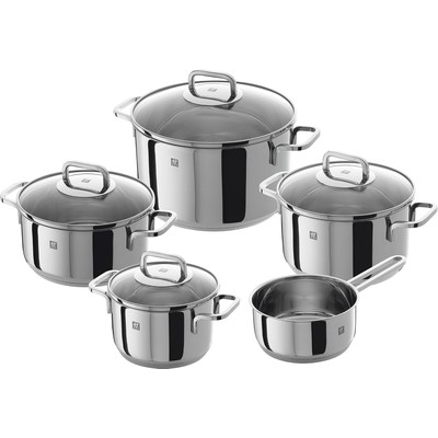 ZWILLING 双立人 Quadro 不锈钢5件套锅 含玻璃盖