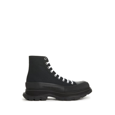 Alexander McQueen Tread Slick 厚底帆布鞋 全黑