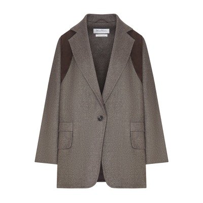 Max Mara 双面纯羊毛宽松西装外套 棕色|尺码38