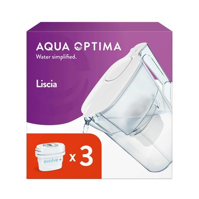 Aqua Optima Liscia 滤水壶 2.5L 白色 含3个Evolve+滤芯