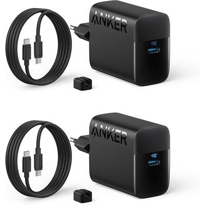 Anker 安克 45W USB-C快充充电器 2个装(含2条1,5米USB-C线)