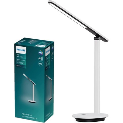 Philips 飞利浦 LED 台灯 2700-5000K 冷暖可调 5W USB充电 白色