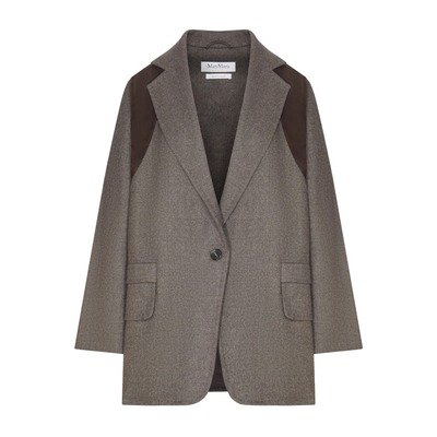 Max Mara双面羊毛宽松西装外套 Brown