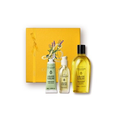 欧舒丹杏仁身体护理礼盒3件:沐浴油250ml+身体护理油40ml+护手霜30ml