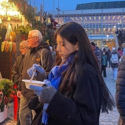 GANNI紫色羊毛针织围巾